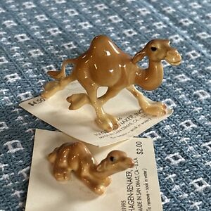 Vintage Hagen Renaker  Mom & Baby Camel Figurine On Cards