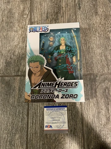 CHRIS SABAT SIGNED RORONOA ZORO ACTION FIGURE PSA/DNA COA ANIME HEROES AUTO Cover