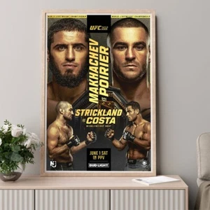 Póster de lucha UFC 302 MAKHACHEV VS POIRIER decoración de pared arte impresión lienzo póster - Imagen 1 de 5