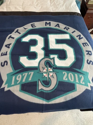 Seattle Mariners Fleece Throw Blanket 35th Anniversary 50x60 Cover