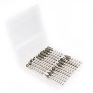 Diamond Grinding Cutting Carving Bit Set For Dremel Rotary Tool Stone Tile Glass - Picture 1 of 4