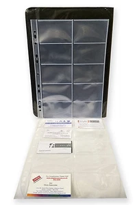 A4 Size Business/Card Holders Pouches. 10 Pouches in one A 4 leaf-let. Pk 5 pcs - Picture 1 of 1
