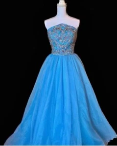 Custom Ball Gown- Colorful Beaded bodice! Never Worn - Picture 1 of 4