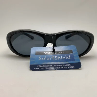 T99.4 Foster Grant Polarized Sunglasses SS FO-064 BLEP SMK Fits Over Black &Gray - Image 1 of 4