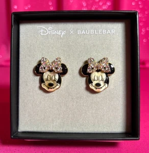 Disney x Baublebar Minnie Mouse Rhinestone~Diamond Anniversary 100~Earrings~NIB - Picture 1 of 1