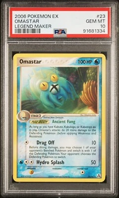 Pokémon TCG Omastar EX Legend Maker 23 Rare PSA 10 Gem Mint - Image 1 of 2