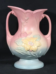 Rumpf Keramik Magnolie Vase 3-8 1/2 rosa blau keine Risse - Bild 1 von 6
