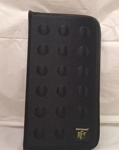 OEM VTG Nintendo 64 Soft Carrying 6 Game Case N64 Zip Storage Bag Travel Binder - Picture 1 of 7