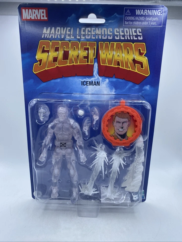 Hasbro Marvel Legends Secret Wars Retro Card Iceman 6" Figure Missing Belt