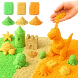 Kids Play Sand Activity Set 1PCS Random Colour Sand Non-Toxic Creactive Sand - Picture 1 of 8