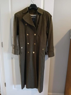 MEN'S BURBERRY CUSTOM MADE OVERCOAT / TRENCH COAT WOOL ZIP IN LINING / NO BELT - Image 1 of 4