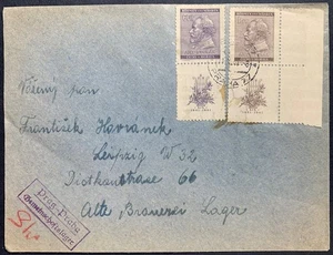 WWII Holocaust PRAGUE Bohemia Moravia labor concentration camp mail cover 1941 - Picture 1 of 2