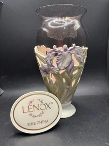 Lenox Pierced Iris Vase With Removable Vase - Picture 1 of 6
