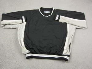 Vintage Russell Jacket Mens 2XL XXL Black Windbreaker V-Neck Water Resistant 90s - Picture 1 of 14