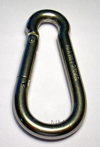 4 moschettoni inox A4 50x5mm AISI 316 spring hooks Karabinerhaken mosquetons  - Imagen 1 de 1