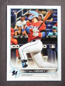 Payton Henry #611 Topps 2022 Baseball Card (Miami Marlins) NM - Picture 1 of 2