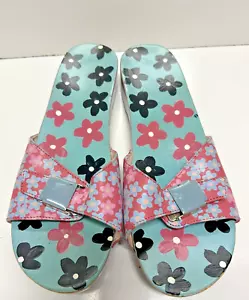 Oilily Blumenmuster Einzelband Holz Plateau Sandalen Pantoletten Schuhe Größe 35 - Bild 1 von 5