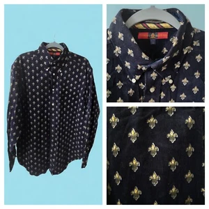 Vintage Tommy Hilfiger Fluer-de-lis Hemd Herren L Cord Hemd mit Knöpfen 90s Y2K  - Bild 1 von 8