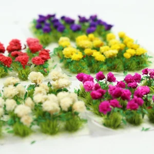 Un Paquet De Fleurs simulées Grappes De Fleurs Mise En Page Militaire Ferroviair - Picture 1 of 19