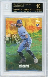 Bo Bichette 2020 Topps x Pete Alonso Rookie Card #F2 BGS 10 Black Label