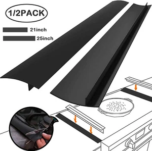 Silicone Kitchen Stove Counter Gap Cover Oven Guard Spill Seal Slit Filler Strip - Picture 1 of 20