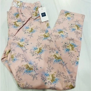 NWT Gap 1969 Girls Pink Floral Elastic Waistband Legging Jean Size 6 - Picture 1 of 6