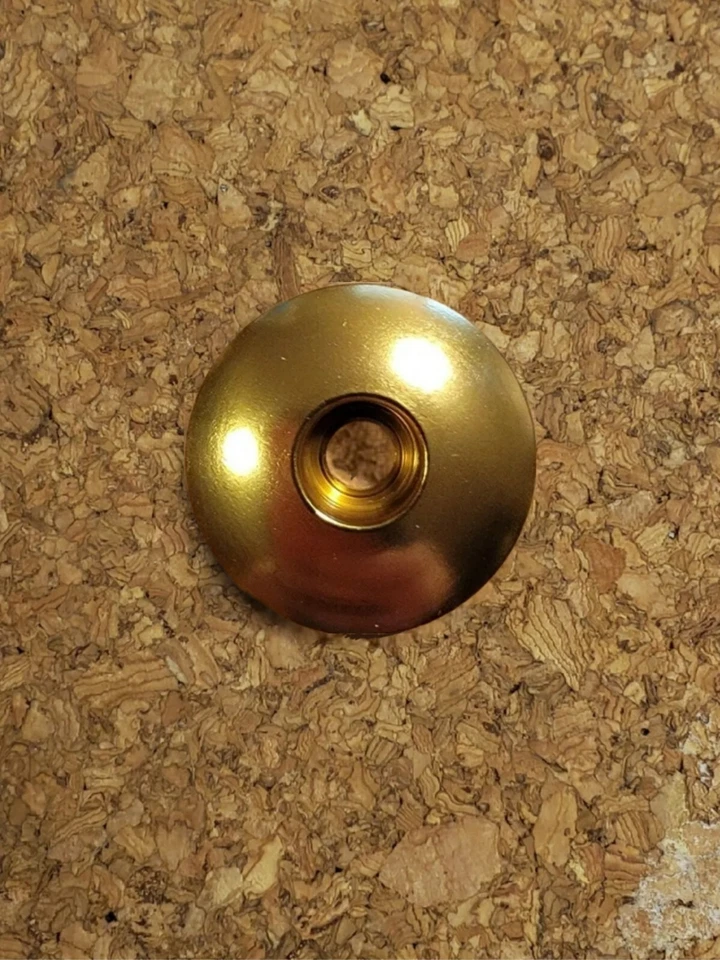 Bicycle Headset Top Cap Gold 5 grams Glossy 1 ⅛= 28.6mm - Image 1 of 1