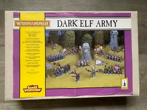 Warhammer Dark Elf Army Box Mainly Sealed Rare NOS OOP 1990s - Picture 1 of 9