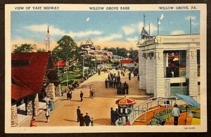 Willow Grove PA View of the Midway at Willow Grove Park FREE SHIPPING - Picture 1 of 2