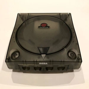 SEGA Dreamcast Console 3rd Party Translucent Case Shell Smoke Black Gray - Zdjęcie 1 z 4