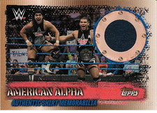 American Alpha Topps WWE Slam Attax 10th Edition Shirt Memorabilia + Cena Flix