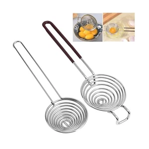 2 St Edelstahl Eigelb Trenner Eiweiß Trenner Eiertrenner mit Langen Griff Ei... - Bild 1 von 2