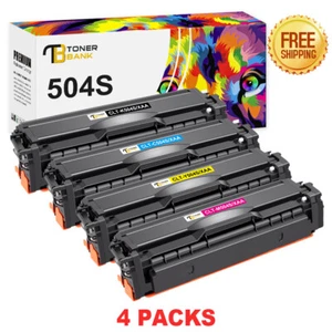 Paquete de 4 tóner CLT-504S para Samsung 504S CLX-4195FW Xpress SL-C1860FW SL-C1810W - Imagen 1 de 11