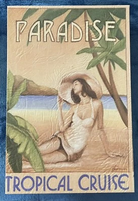 Faux Book Box Decorative Paradise Tropical Cruise  Secret Stash Storage - Image 1 of 4