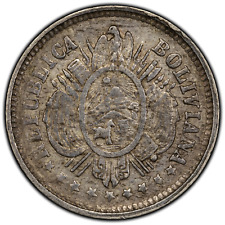 Bolivia 1893 5 Centavos Silver Coin