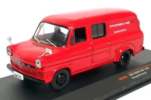 Ixo 1/43 Scale RAC384X Ford Transit Mk1 Van Porsche Racing Assistance 1966 - Red - Picture 1 of 5