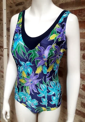 MAILLOT DE BAIN FEMME 1 pièce T.40 VINTAGE 70 80 WOMAN SWIMSUIT sz M - Photo 1/4