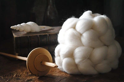 FALKLAND Undyed Combed Top Natural Wool Roving Spinning Felting fiber - 4 oz - Image 1 of 3