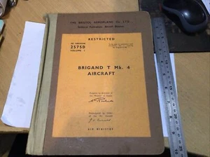 Air Publication AP2575D Band 1 Brigand T Mk4 Flugzeug Unterschiede - Bild 1 von 23