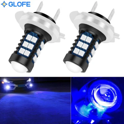 2X H7 Bright Plug-N-Play LED Fog Driving Light Bulbs + Projector, 10000K Blue - Image 1 of 4