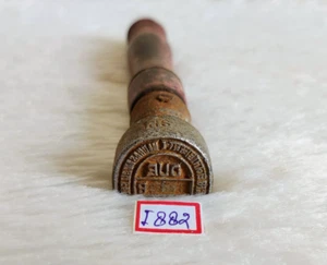 Vintage DUE Madras Post Office Wooden Iron Stamp Original Rare Collectible I882 - Picture 1 of 7