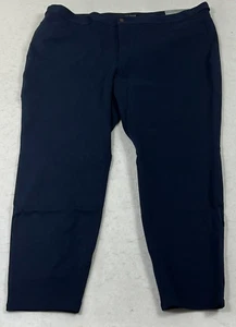 Talbots Lexington Ankle Pants Indigo Blue Flat Front Womens Size 20W - Picture 1 of 9