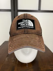 The North Face Hat Cap Snap Back Adult Brown Trucker Fine Alpine Equipment Poly - Picture 1 of 13