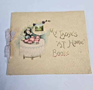 My Ladye’s At Home Booke Antique Social Engagment Journal Victorian Ephemera - Picture 1 of 14