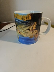 Tazza tazza caffè Prime Time Fred W. Thomas pesce basso pesca natura 2010 firmata - Foto 1 di 10