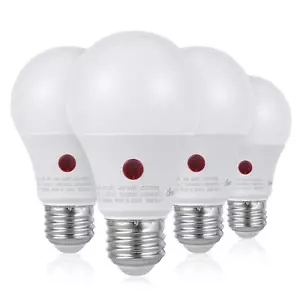 	4-Pack Dusk To Dawn Light Bulb Led Outdoor Lighting Smart Automatic On/Off P... - Picture 1 of 7