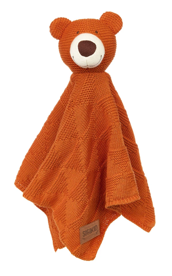 Sigikid - 39632 - Strick-Schnuffeltuch - Bär - 40cm - NEU