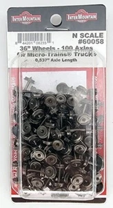 NIB 60058 36" Brass Insulated Wheelsets 100 Axles N scale - Picture 1 of 1