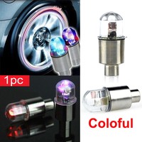 LED Flash Lamp For Bike Car Auto Wheel Tire Valve Stem Cap Light with Battery