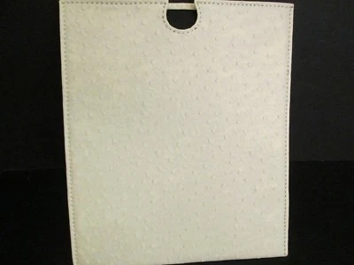 Ivory Faux Ostrich Print iPad Tablet Sleeve by Mud Pie, 9"-10", New - Image 1 of 3